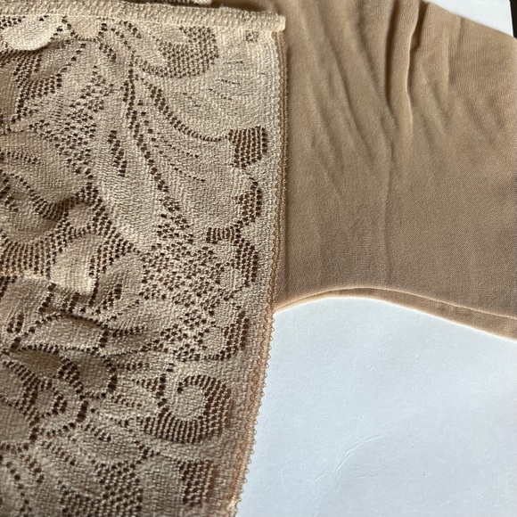 Italian Thigh High Lace Top Nude Stockings by Osé, Made in Italy, New, Size 1 &2 - Picture 5 of 7